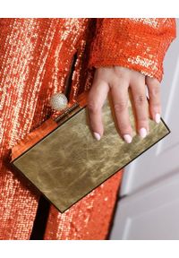 SOPHIA WEBSTER - Złota torebka Clara. Kolor: złoty. Wzór: aplikacja. Rodzaj torebki: do ręki #6