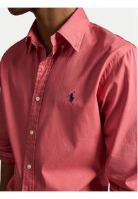 Polo Ralph Lauren Koszula 710B20512007 Różowy ciemny Custom Fit. Typ kołnierza: polo. Kolor: różowy. Materiał: bawełna #5