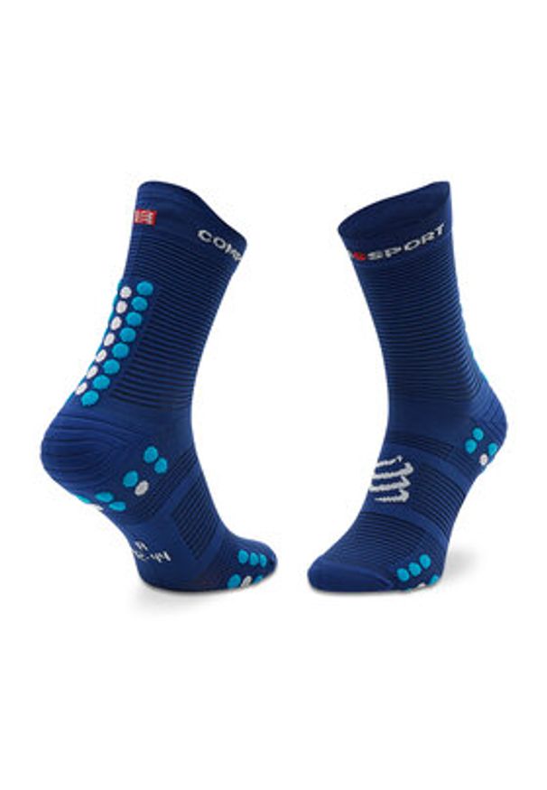 Compressport Skarpety długie Pro Racing Socks V4.0 Run High XU00046B_533 Granatowy. Kolor: niebieski. Materiał: materiał