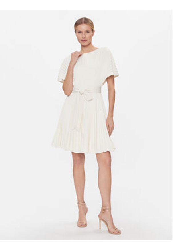 DKNY Sukienka letnia DD3J3452 Écru Regular Fit. Materiał: syntetyk. Sezon: lato