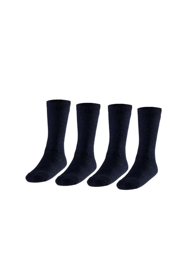 HEAT KEEPER - Męskie Skarpety Termiczne - 4 Pary - Granatowe. Kolor: niebieski. Materiał: akryl, elastan, nylon. Sport: narciarstwo