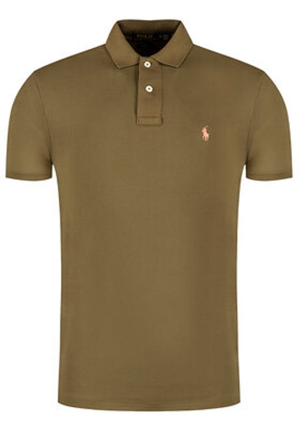 Polo Ralph Lauren Polo Core Replen 710795080 Zielony Slim Fit. Typ kołnierza: polo. Kolor: zielony. Materiał: bawełna