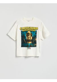 Reserved - Capuchino Assassino - złamana biel. Materiał: dzianina, bawełna #1