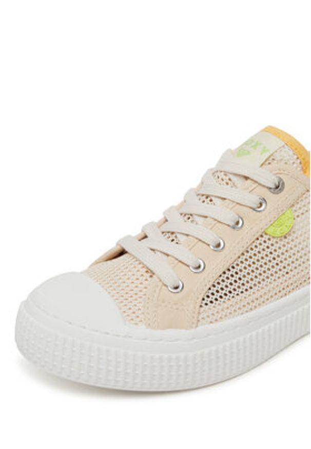 Roxy Trampki V12-908 Beżowy. Kolor: beżowy. Materiał: materiał