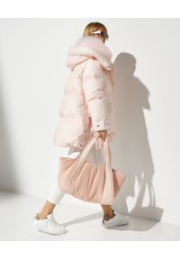YVES SALOMON PARIS - Różowa kurtka puchowa. Kolor: fioletowy, różowy, wielokolorowy. Materiał: puch. Długość rękawa: długi rękaw. Długość: długie