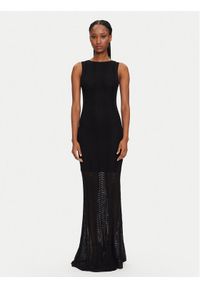 Marciano Guess Sukienka dzianinowa 5GGK44 5869Z Czarny Regular Fit. Kolor: czarny. Materiał: syntetyk, wiskoza