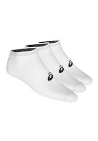 Skarpetki sportowe dla dorosłych Asics 3PPK Ped Sock. Kolor: biały. Materiał: bawełna