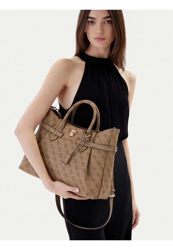 Guess Torebka Yesba HWSG78 33070 Beżowy. Kolor: beżowy. Materiał: skórzane