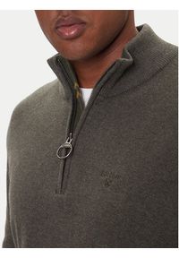 Barbour Sweter Half Zip MKN1074OL91 Zielony Regular Fit. Kolor: zielony. Materiał: bawełna #5