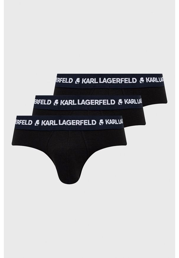 Karl Lagerfeld slipy (3-pack) 220M2121 męskie kolor granatowy. Kolor: niebieski. Materiał: bawełna