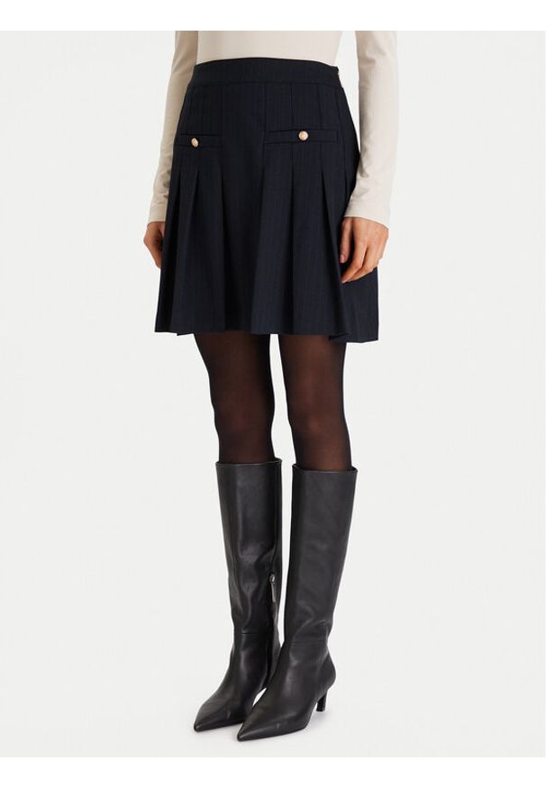 Morgan Spódnica plisowana 252-JLOUI.F Granatowy Regular Fit. Kolor: niebieski. Materiał: wiskoza, syntetyk