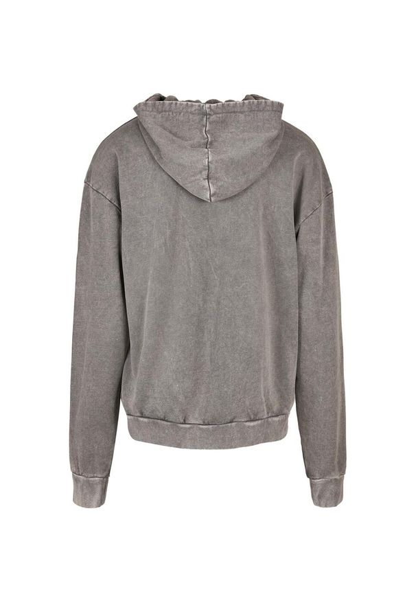 BUILD YOUR BRAND - Bluza Z Kapturem Dla Dorosłych Unisex Acid Wash Oversized. Typ kołnierza: kaptur. Kolor: szary
