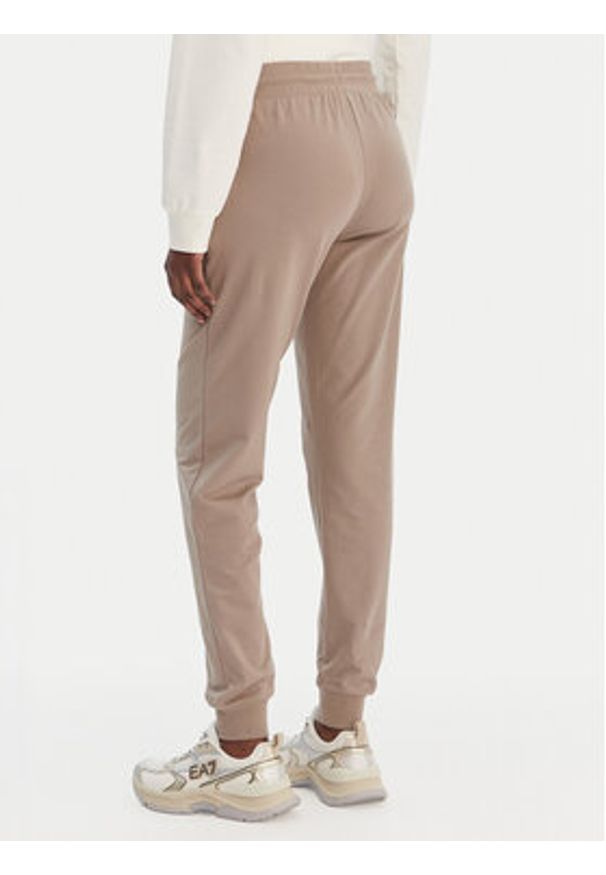 EA7 Emporio Armani Spodnie dresowe 7W000461 AF13135 U6167 Beżowy Regular Fit. Kolor: beżowy. Materiał: bawełna