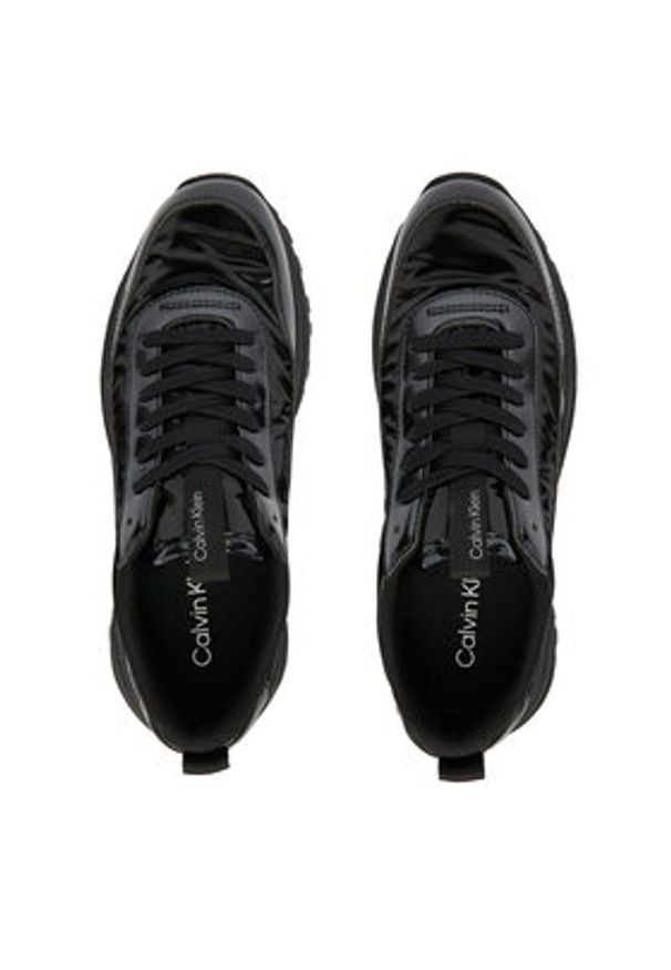 Calvin Klein Sneakersy Hike Runner Lace Up Pearl Ny YW0YW02043 Czarny. Kolor: czarny. Materiał: skóra