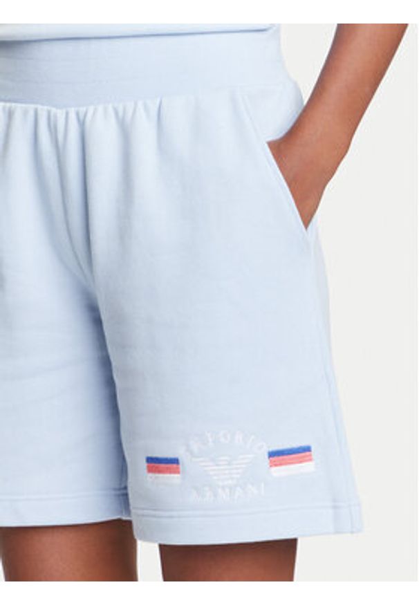 Emporio Armani Underwear Szorty sportowe EW000496 AF10882 U9273 Błękitny Loose Fit. Kolor: niebieski. Materiał: bawełna