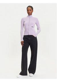 Karl Lagerfeld Jeans Kardigan A3W18010 Fioletowy Slim Fit. Kolor: fioletowy. Materiał: bawełna #5