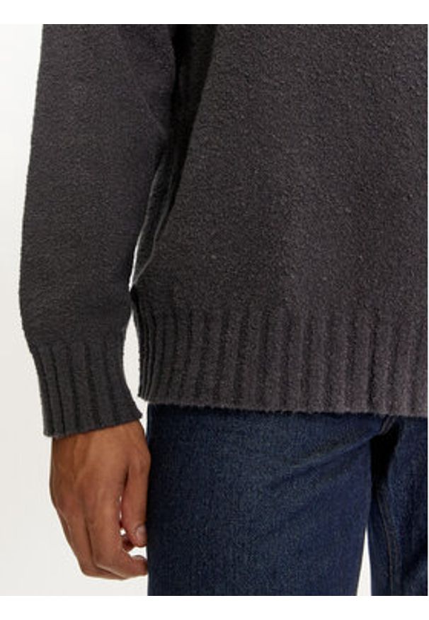 Calvin Klein Jeans Sweter J30J326202 Czarny Boxy Fit. Kolor: czarny. Materiał: bawełna