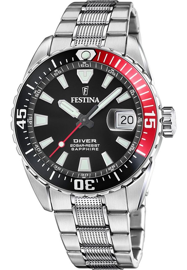 Zegarek Festina Zegarek męski Festina F20669-6 srebrny. Kolor: srebrny