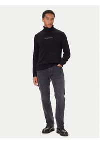 Guess Jeans Golf M5BR58 Z0561 Czarny Regular Fit. Typ kołnierza: golf. Kolor: czarny. Materiał: bawełna #3