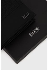 BOSS - Boss - Portfel skórzany. Kolor: czarny. Materiał: skóra. Wzór: gładki