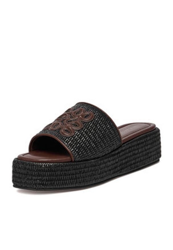 Nine West Klapki EO-259-8201 Czarny. Kolor: czarny. Materiał: syntetyk