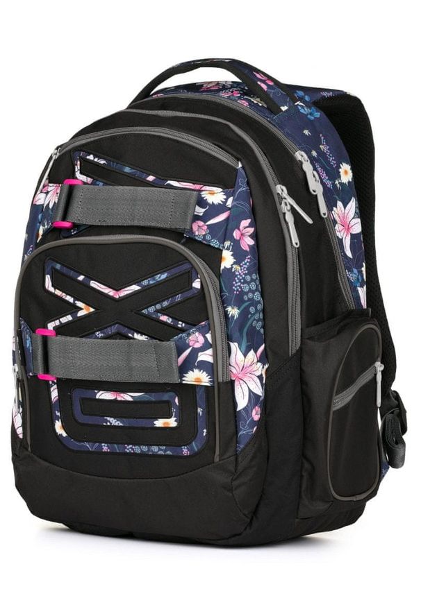 Karton P+P plecak szkolny OXY Style Flowers. Styl: elegancki