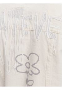 Guess Kurtka jeansowa Stevie W3GN45 D4Y00 Écru Regular Fit. Materiał: bawełna