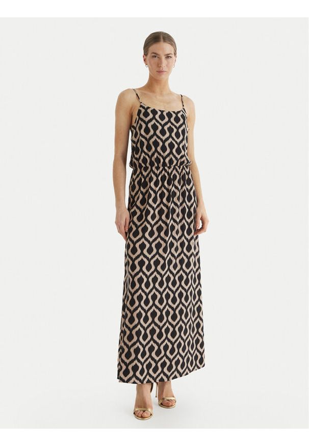 only - ONLY Sukienka letnia Nova 15222217 Czarny Regular Fit. Kolor: czarny. Materiał: wiskoza. Sezon: lato