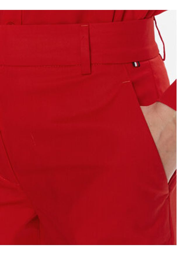 TOMMY HILFIGER - Tommy Hilfiger Chinosy WW0WW40504 Czerwony Straight Fit. Kolor: czerwony. Materiał: bawełna, lyocell