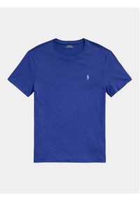 Polo Ralph Lauren T-Shirt 710671438353 Niebieski Custom Slim Fit. Typ kołnierza: polo. Kolor: niebieski. Materiał: bawełna #3