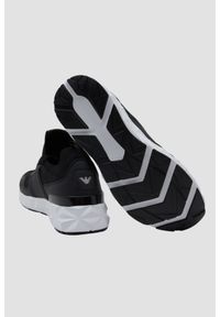 EA7 Emporio Armani - EA7 Czarne sneakersy z białą podeszwą. Kolor: czarny