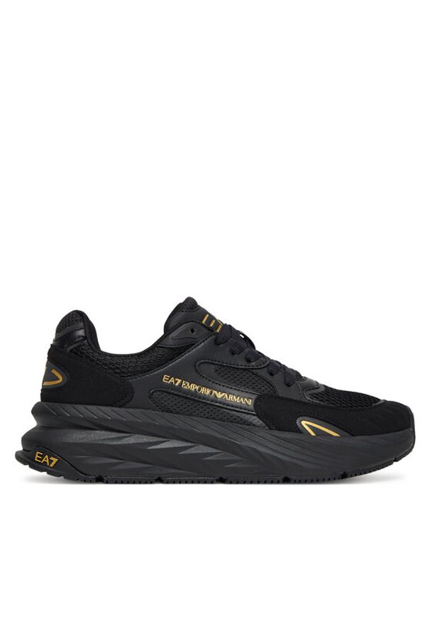 EA7 Emporio Armani Sneakersy 7X000342 AF18617 MZ177 Czarny. Kolor: czarny. Materiał: skóra