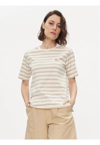 Weekend Max Mara T-Shirt Deodara 2415971041 Beżowy Regular Fit. Kolor: beżowy. Materiał: bawełna