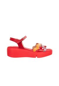 Sandały Wonders B-7943 Blush 138022, Czerwony, Skóra naturalna - 39. Okazja: na co dzień. Zapięcie: pasek. Kolor: czerwony. Materiał: materiał, syntetyk. Wzór: paski. Obcas: na platformie. Styl: casual #1