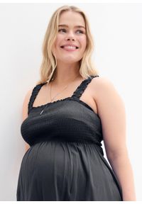 bonprix - Sukienka ciążowa z bawełny organicznej (2 szt.). Kolekcja: moda ciążowa. Kolor: niebieski. Materiał: bawełna. Długość rękawa: na ramiączkach. Długość: mini #2