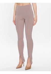 Calvin Klein Legginsy K20K205357 Beżowy Slim Fit. Kolor: beżowy. Materiał: syntetyk #1