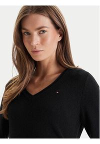 TOMMY HILFIGER - Tommy Hilfiger Sweter WW0WW43505 Czarny Regular Fit. Kolor: czarny. Materiał: wełna #3
