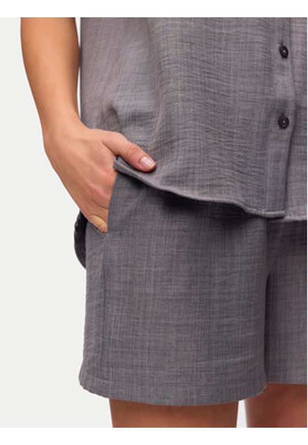 Vero Moda Szorty materiałowe Melaney 10325868 Szary Loose Fit. Kolor: szary. Materiał: syntetyk