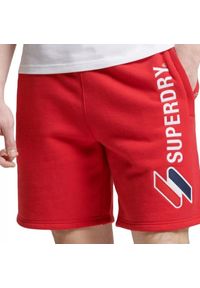 Spodenki turystyczne męskie Superdry Sl Code. Kolor: czerwony. Materiał: bawełna. Sport: turystyka piesza