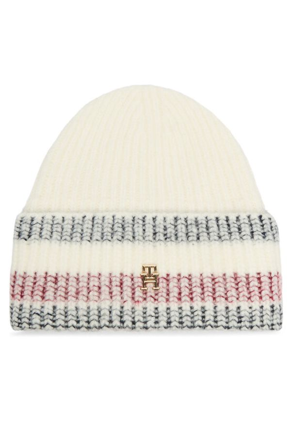 TOMMY HILFIGER - Tommy Hilfiger Czapka Th Varsity Ski AW0AW16636 Écru. Kolor: kremowy. Materiał: materiał