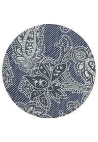 Krawat Męski - Angelo di Monti - Niebieski z Popielem, Duży Wzór. Kolor: niebieski. Materiał: tkanina. Styl: elegancki, wizytowy #3