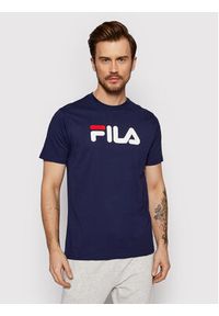 Fila T-Shirt Unisex Bellano FAU0067 Granatowy Regular Fit. Kolor: niebieski. Materiał: bawełna #3