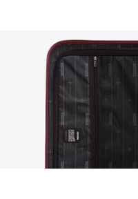 Wittchen - Średnia walizka z ABS-u z żebrowaniem bordowa. Kolor: czerwony. Materiał: guma #5