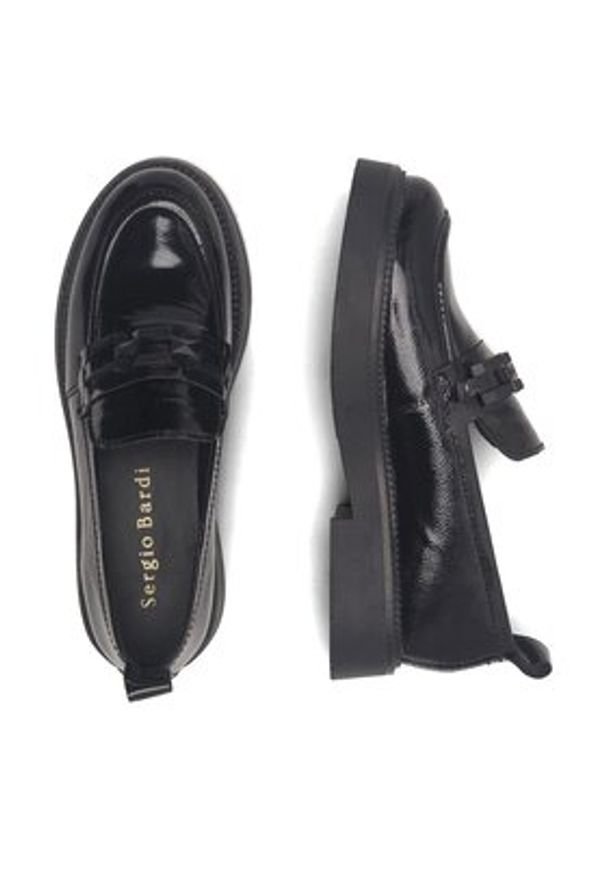 Sergio Bardi Loafersy WI23-C1054-01SB Czarny. Kolor: czarny. Materiał: skóra, lakier