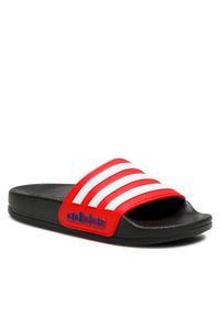 Adidas - adidas Klapki adilette Shower K Czerwony. Kolor: czerwony