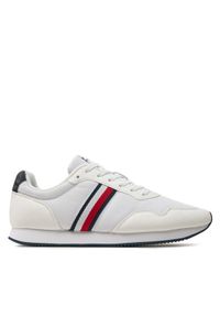 TOMMY HILFIGER - Tommy Hilfiger Sneakersy Lo Runner Mix FM0FM04958 Biały. Kolor: biały. Materiał: materiał