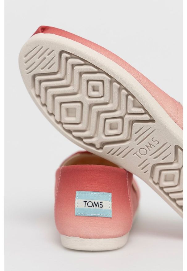 Toms Espadryle kolor różowy. Kolor: różowy. Materiał: guma, materiał. Wzór: gładki