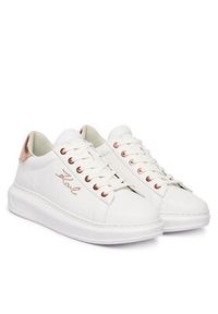 Karl Lagerfeld - KARL LAGERFELD Sneakersy Kapri KL62518 Biały. Kolor: biały. Materiał: skóra #4