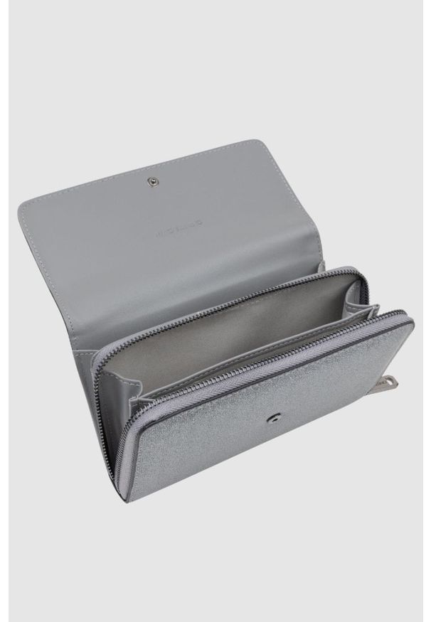 Valentino by Mario Valentino - VALENTINO Srebrny portfel na łańcuszku Kalua Pochette. Kolor: srebrny