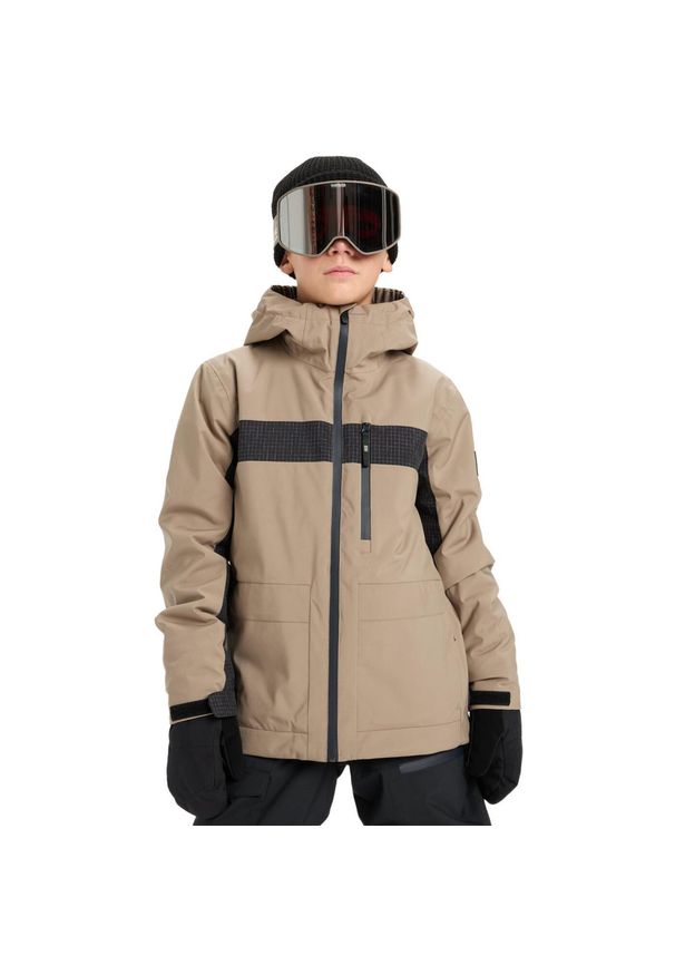 Quiksilver - Kurtka do sportów zimowych techniczna dla Chłopców QUEST 20K. Kolor: brązowy. Materiał: poliester, materiał. Sezon: zima. Sport: narciarstwo